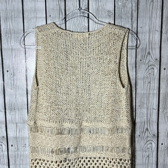 Double Zero Fringed Open Cover Up Sz Medium - Picture 8 of 9